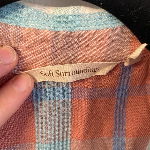 Soft Surroundings LA Pass Multi Plaid Tunic Size Medium - Picture 3 of 5